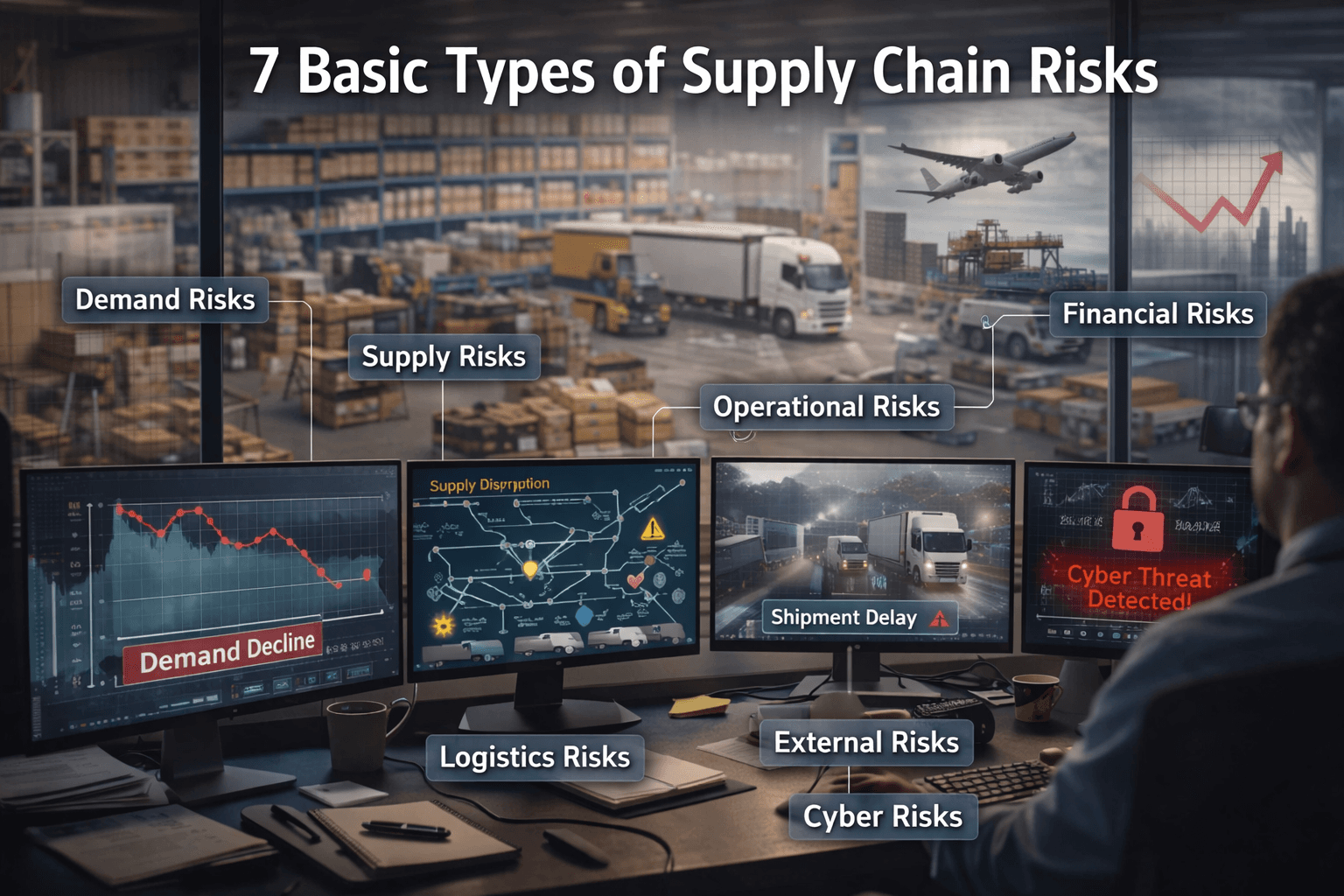 7 basic types of supply chain risks - supplymint