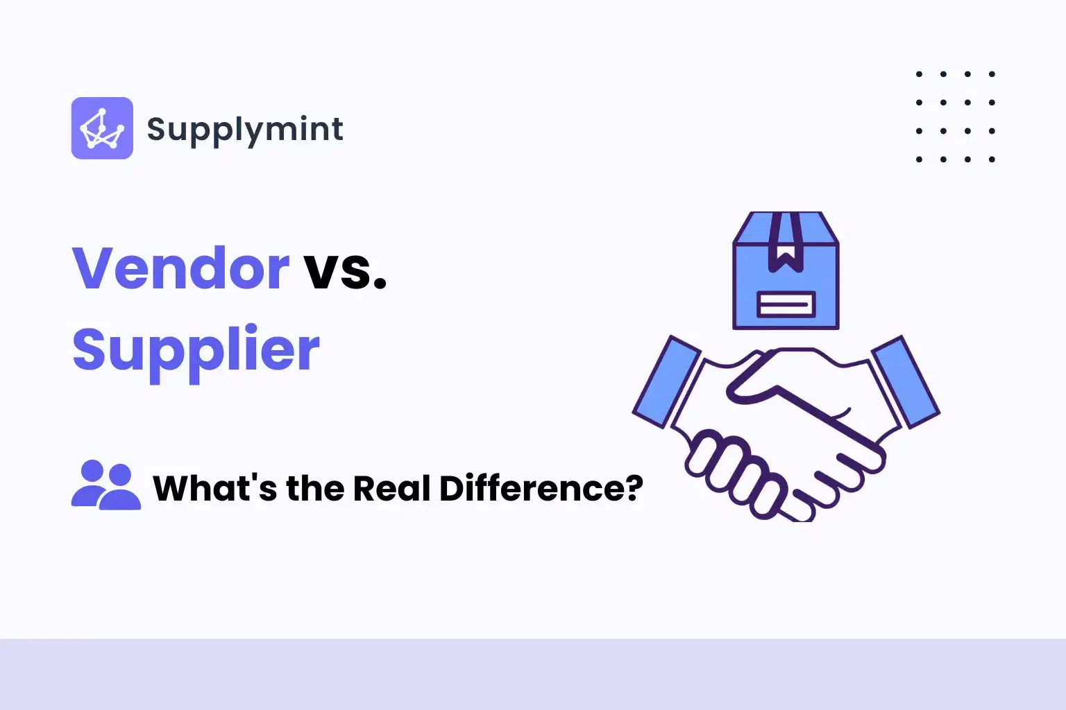 vendor and supplier difference