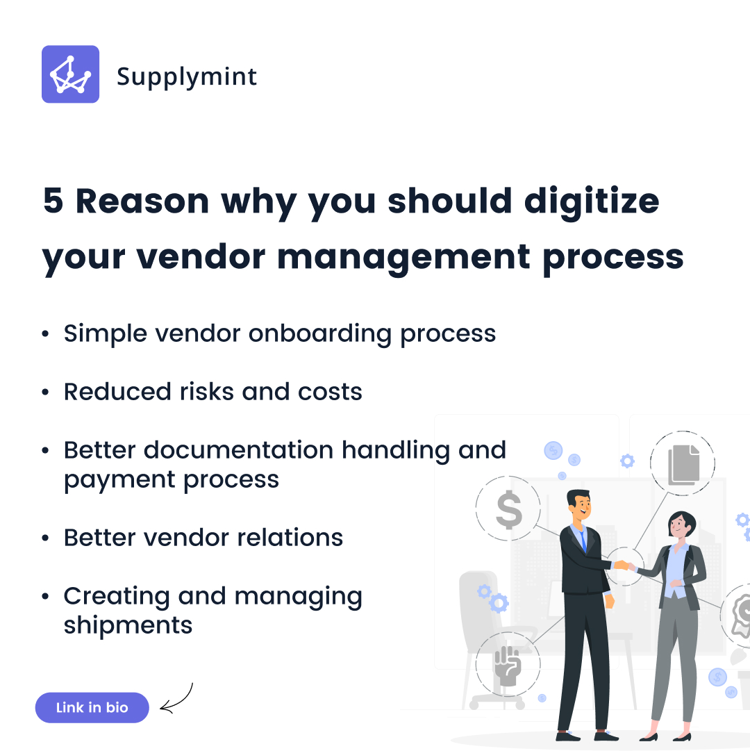5 Reason why you should digitize your vendor management process