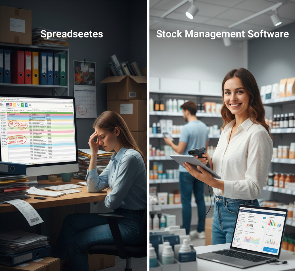 Stock Management Software vs Spreadsheets - Supplymint