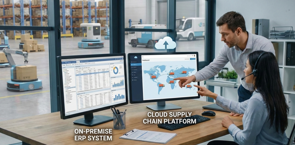 erp vs cloud supply chain software - supplymint